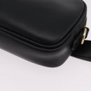 Miu Miu Waist Pouch Waist bag Leather Black Gold Auth ka6647M-17