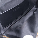 Miu Miu Waist Pouch Waist bag Leather Black Gold Auth ka6647M-10