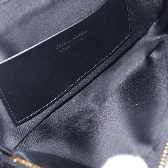 Miu Miu Waist Pouch Waist bag Leather Black Gold Auth ka6647M