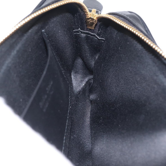 Miu Miu Waist Pouch Waist bag Leather Black Gold Auth ka6647M