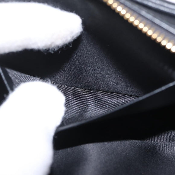 Miu Miu Waist Pouch Waist bag Leather Black Gold Auth ka6647M