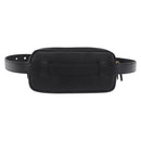 Miu Miu Waist Pouch Waist bag Leather Black Gold Auth ka6647M-2