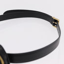 Miu Miu Waist Pouch Waist bag Leather Black Gold Auth ka6647M-14