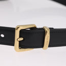 Miu Miu Waist Pouch Waist bag Leather Black Gold Auth ka6647M-8