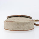 Christian Dior Honeycomb Canvas Shoulder Bag PVC Beige Gold Auth ka6648-7