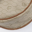 Christian Dior Honeycomb Canvas Shoulder Bag PVC Beige Gold Auth ka6648-17