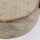 Christian Dior Honeycomb Canvas Shoulder Bag PVC Beige Gold Auth ka6648-18