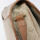 Christian Dior Honeycomb Canvas Shoulder Bag PVC Beige Gold Auth ka6648-21