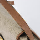 Christian Dior Honeycomb Canvas Shoulder Bag PVC Beige Gold Auth ka6648-10