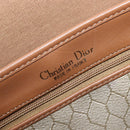 Christian Dior Honeycomb Canvas Shoulder Bag PVC Beige Gold Auth ka6648-25