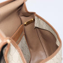 Christian Dior Honeycomb Canvas Shoulder Bag PVC Beige Gold Auth ka6648-26