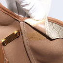 Christian Dior Honeycomb Canvas Shoulder Bag PVC Beige Gold Auth ka6648-27