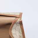 Christian Dior Honeycomb Canvas Shoulder Bag PVC Beige Gold Auth ka6648-12