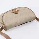 Christian Dior Honeycomb Canvas Shoulder Bag PVC Beige Gold Auth ka6648-14