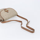 Christian Dior Honeycomb Canvas Shoulder Bag PVC Beige Gold Auth ka6648-8