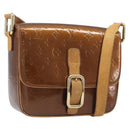 LOUIS VUITTON Monogram Vernis Christie GM Bag Bronze M91107 LV Auth ka6649-1