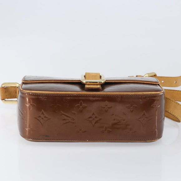 LOUIS VUITTON Monogram Vernis Christie GM Bag Bronze M91107 LV Auth ka6649