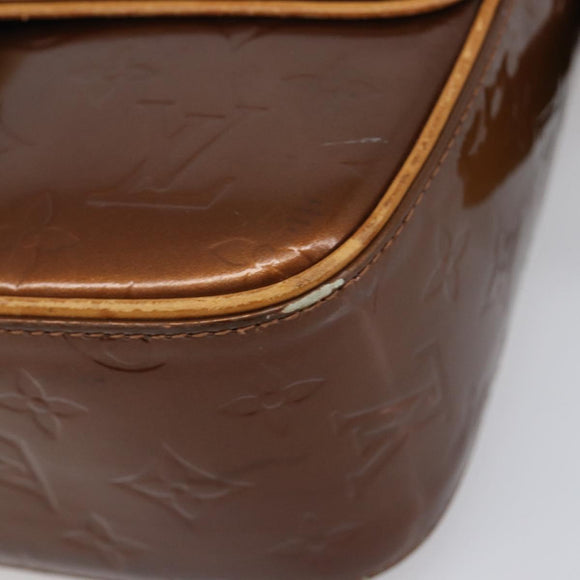 LOUIS VUITTON Monogram Vernis Christie GM Bag Bronze M91107 LV Auth ka6649