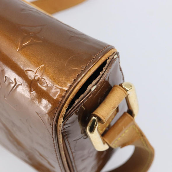 LOUIS VUITTON Monogram Vernis Christie GM Bag Bronze M91107 LV Auth ka6649
