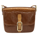 LOUIS VUITTON Monogram Vernis Christie GM Bag Bronze M91107 LV Auth ka6649-2
