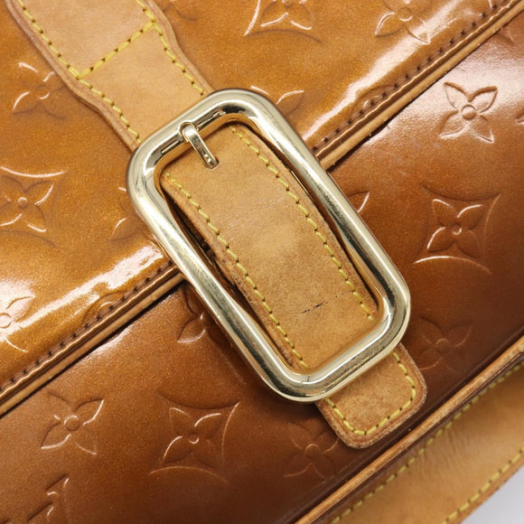 LOUIS VUITTON Monogram Vernis Christie GM Bag Bronze M91107 LV Auth ka6649