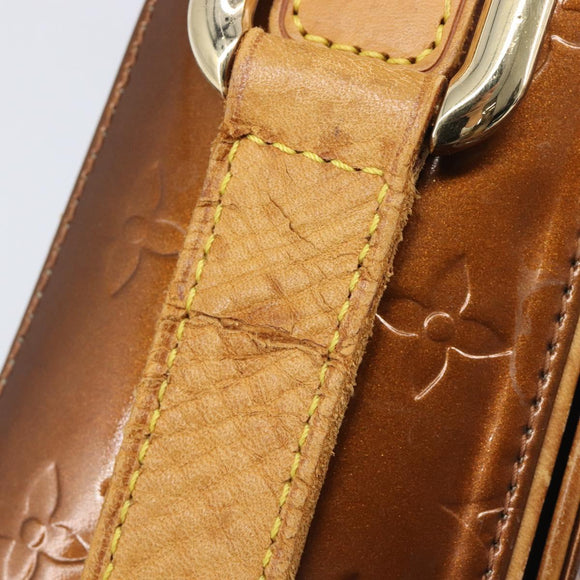 LOUIS VUITTON Monogram Vernis Christie GM Bag Bronze M91107 LV Auth ka6649