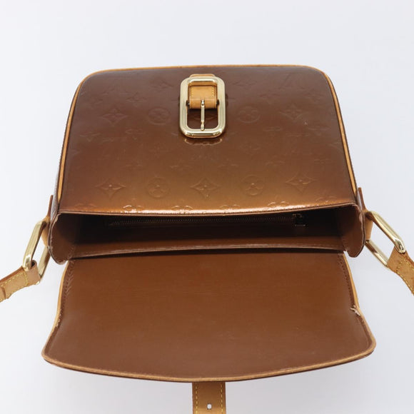 LOUIS VUITTON Monogram Vernis Christie GM Bag Bronze M91107 LV Auth ka6649
