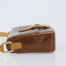 LOUIS VUITTON Monogram Vernis Christie GM Bag Bronze M91107 LV Auth ka6649-6