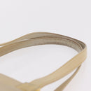 BURBERRY Tote Bag Leather Beige Gold Auth ka6651-15