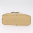BURBERRY Tote Bag Leather Beige Gold Auth ka6651-7