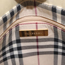 BURBERRY Tote Bag Leather Beige Gold Auth ka6651-21