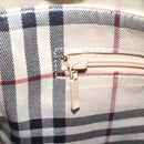 BURBERRY Tote Bag Leather Beige Gold Auth ka6651-25