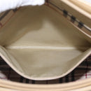 BURBERRY Tote Bag Leather Beige Gold Auth ka6651-26