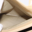 BURBERRY Tote Bag Leather Beige Gold Auth ka6651-27