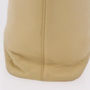 BURBERRY Tote Bag Leather Beige Gold Auth ka6651-6