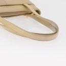 BURBERRY Tote Bag Leather Beige Gold Auth ka6651-8