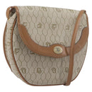 Christian Dior Honeycomb Canvas Shoulder Bag PVC Beige Gold Auth ka6652-1