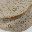 Christian Dior Honeycomb Canvas Shoulder Bag PVC Beige Gold Auth ka6652-14