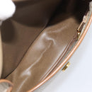 Christian Dior Honeycomb Canvas Shoulder Bag PVC Beige Gold Auth ka6652-20
