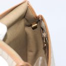 Christian Dior Honeycomb Canvas Shoulder Bag PVC Beige Gold Auth ka6652-21
