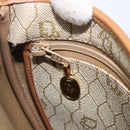 Christian Dior Honeycomb Canvas Shoulder Bag PVC Beige Gold Auth ka6652-23