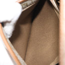 Christian Dior Honeycomb Canvas Shoulder Bag PVC Beige Gold Auth ka6652-24