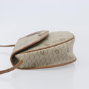 Christian Dior Honeycomb Canvas Shoulder Bag PVC Beige Gold Auth ka6652-5