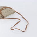 Christian Dior Honeycomb Canvas Shoulder Bag PVC Beige Gold Auth ka6652-7