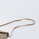 Christian Dior Honeycomb Canvas Shoulder Bag PVC Beige Gold Auth ka6652-8