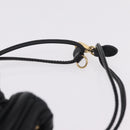 Miu Miu Matelasse Shoulder Bag Leather Black Gold Auth ka6654SAM-8
