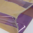 CHANEL Tote Bag Vinyl Beige Purple CC Auth ka6655-11