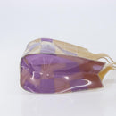 CHANEL Tote Bag Vinyl Beige Purple CC Auth ka6655-4