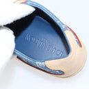 LOUIS VUITTON Monogram Denim Sneakers 34 1/2 Blue LV Auth ka6657-12