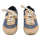 LOUIS VUITTON Monogram Denim Sneakers 34 1/2 Blue LV Auth ka6657-2